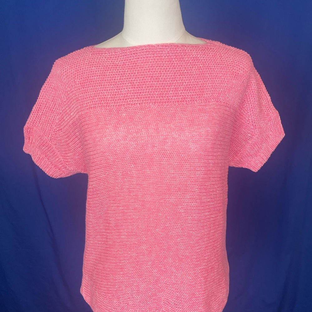 Tommy Bahama Pink Cotton/Linen Knit Top Size S - EUC